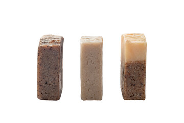 Homemade natural soap on transparent background
