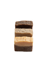 Homemade natural soap on transparent background