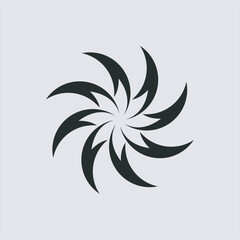 flower mandala  logo design vector image , logo flower circle mandala 