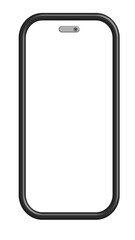 New smartphone clipboard isolated on white transparent background, Vector illustration 