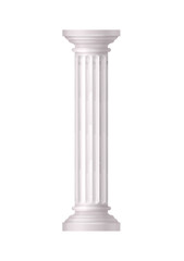 Antique Column Realistic Composition