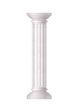 Antique Column Realistic Composition
