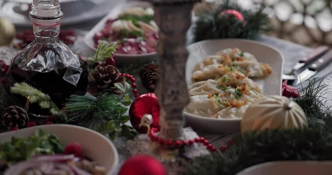 Dishes full of Middle Eastern foods