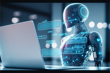  Artificial Intelligence, Knowledge Expertise Intelligence Learn. Technology and engineering. Online training banner, ai - obrazy, fototapety, plakaty
