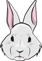 Cartoon bunny face.