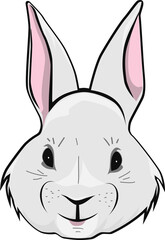 Cartoon bunny face.