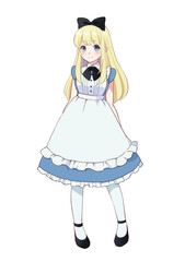 アリスのような金髪の女の子の立ち絵
