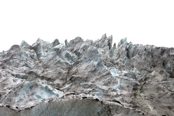 Fototapeta na wymiar Icefall on white background
