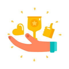 Digital Marketing Trophy Composition