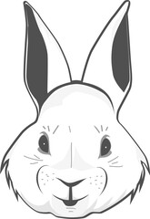 Cartoon bunny face.