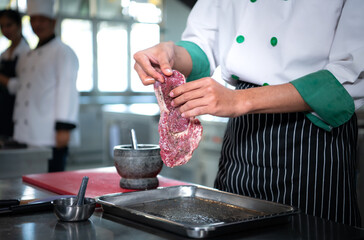 Professional chef who specializes in fine meats The steak that is served to the customer is unquestionably delicious.