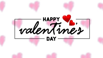 happy valentine`s day typography. vector text design with heart shapes, valentine`s day banner, web banner design for social media, ad, tag, advertisement, printing media, celebration 