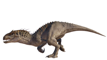 roaring indominus rex dinosaur isolated on blank background PNG