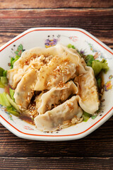香味だれの水餃子