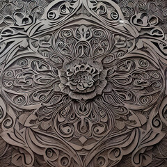 Vibrant Wooden Floral Pattern for an Eye-catching Background Design.