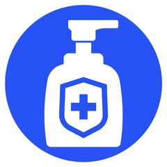Hand sanitizer or antibacterial gel icon