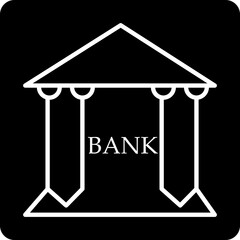 solid Bank design vector icon