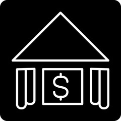 solid Bank Sake design vector icon