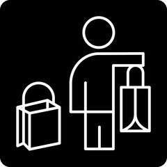 solid Consumer give bag design vector icon