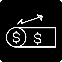 solid Money Growth design vector icon