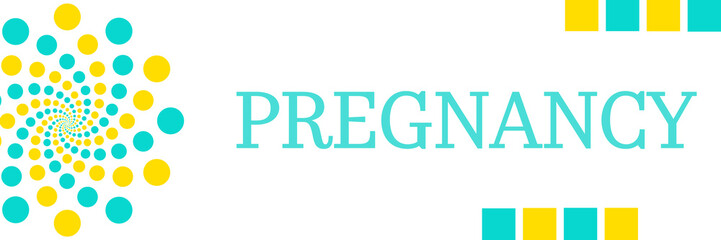 Pregnancy Turquoise Yellow Dots Horizontal 