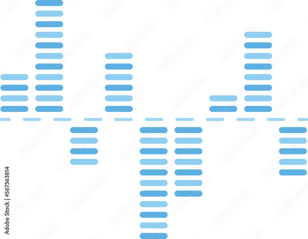 Poster financial column chart icon. presentation report element