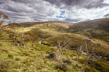 Snowy Mountains View near Thredbo in Australia