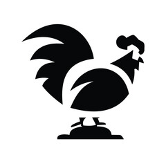 Rooster logo symbol design illustration. Clean modern logo mark design template. Illustration for personal or commercial business branding.