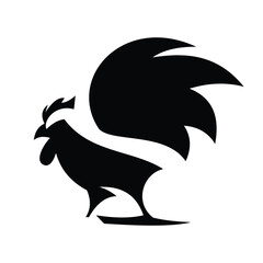 Rooster logo symbol design illustration. Clean modern logo mark design template. Illustration for personal or commercial business branding.