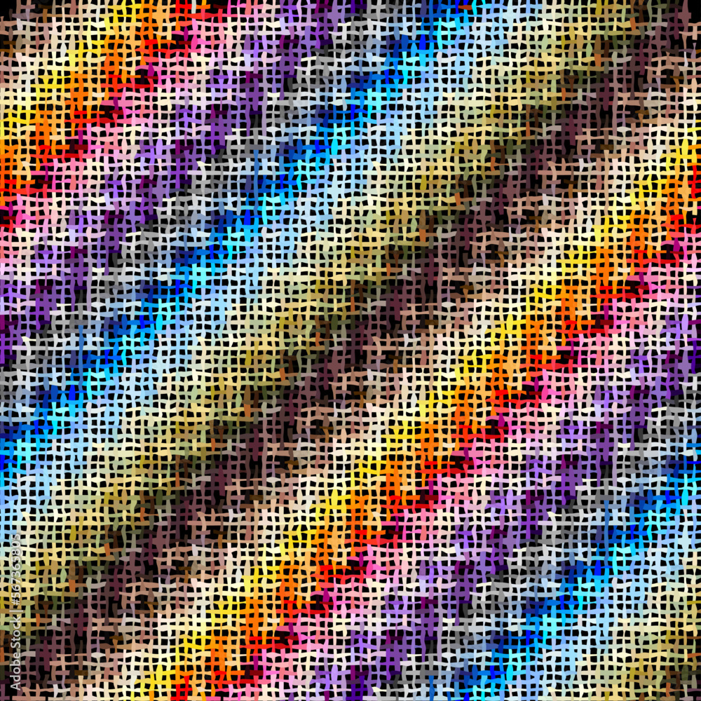 Poster Imitation of a texture of rough canvas. Seamless pattern.