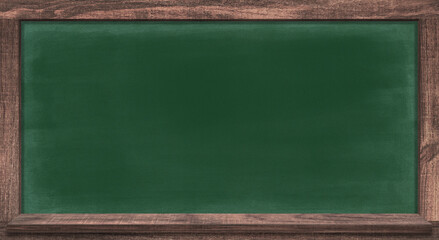 ユーズド仕上げの棚付き黒板、ダークオークフレーム © AGR