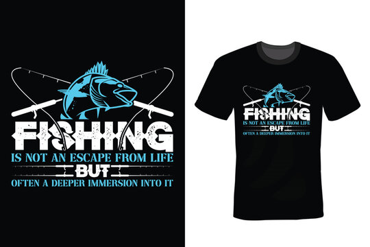 Fishing T Shirt Design, Vintage, Typography

