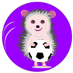 hedgehog with a ball