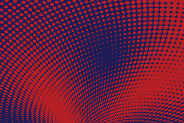 Red And Blue Color Halftone Abstract Pattern Background. Vintage. Wallpaper. Vector