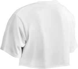 White crop top mockup, no body, png, canvas bella, back