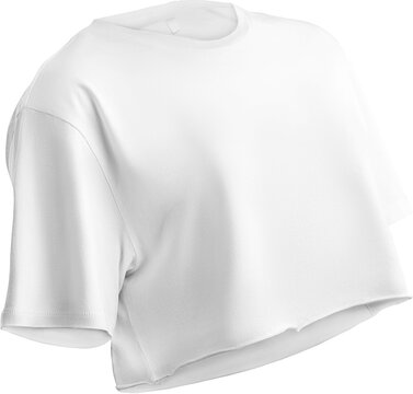 White crop top mockup, no body, png, canvas bella, front