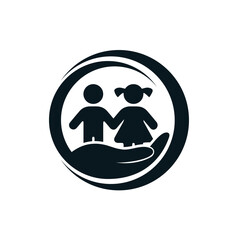 Children care icon design.