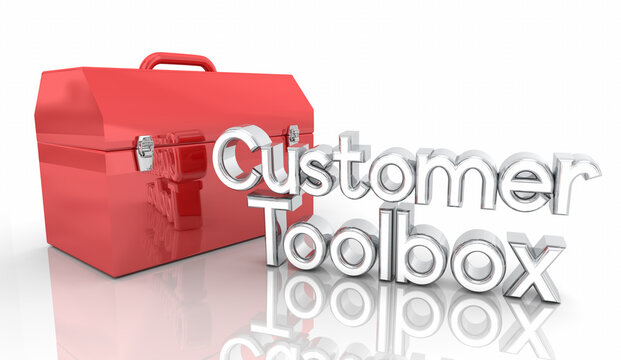 Customer Toolbox Resources Hep Support Self Service Options Sales 3d Illustration