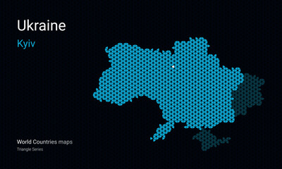 Ukraine creative vector map. New border