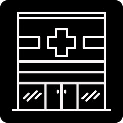 solid Hospital design vector icon