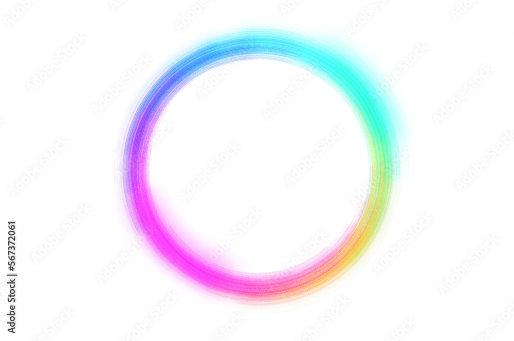 Poster colorful circle frame circle light frame on transparent background png file