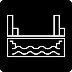 solid Water Tunnel design vector icon