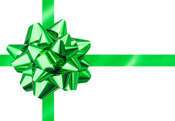 bow for gifts, gift  bow green with ribbons
