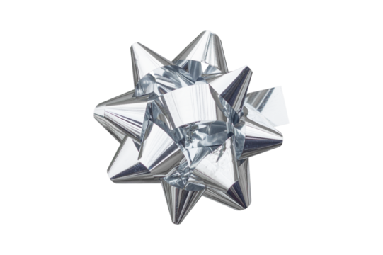 bow for gifts, gift  bow, silver color