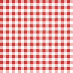 Seamless red checkered plaid fabric pattern texture. Modified stripes consisting of crossed horizontal and vertical lines.Seamless  tartan background,