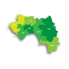 Guinea political map of administrative divisions