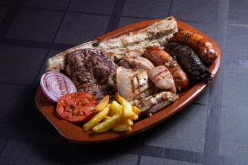 Grilled meat and sausages