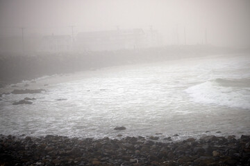 Ocean in a morning fog