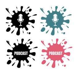 Set of elements for a podcast or broadcast show