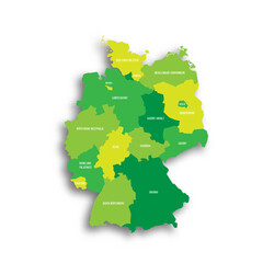 Fototapeta premium Germany political map of administrative divisions